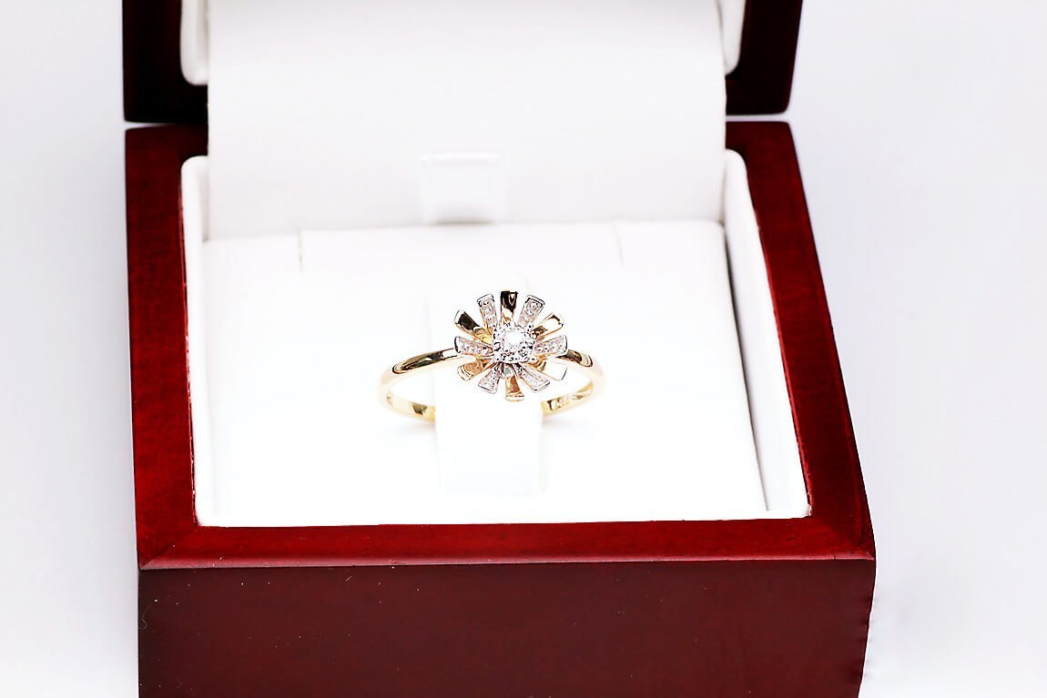 Emaga Złoty pierścionek PXD1876 - Diament